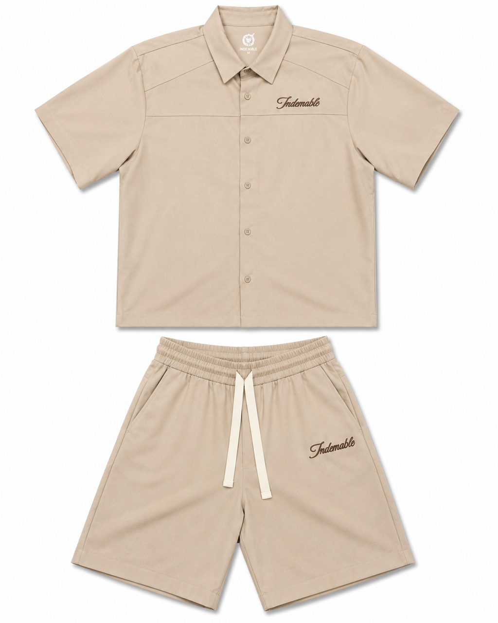 Coordinato Oversize Ricamo Indomable Marrone