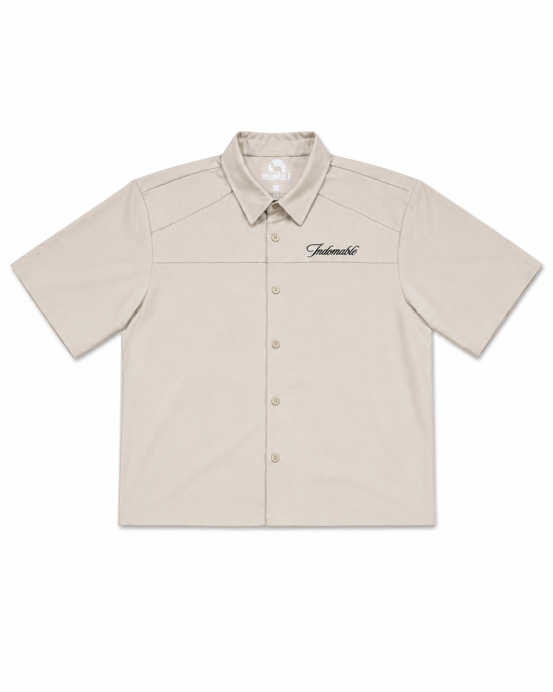 Camicia Corta Indomable Ricamo Nero
