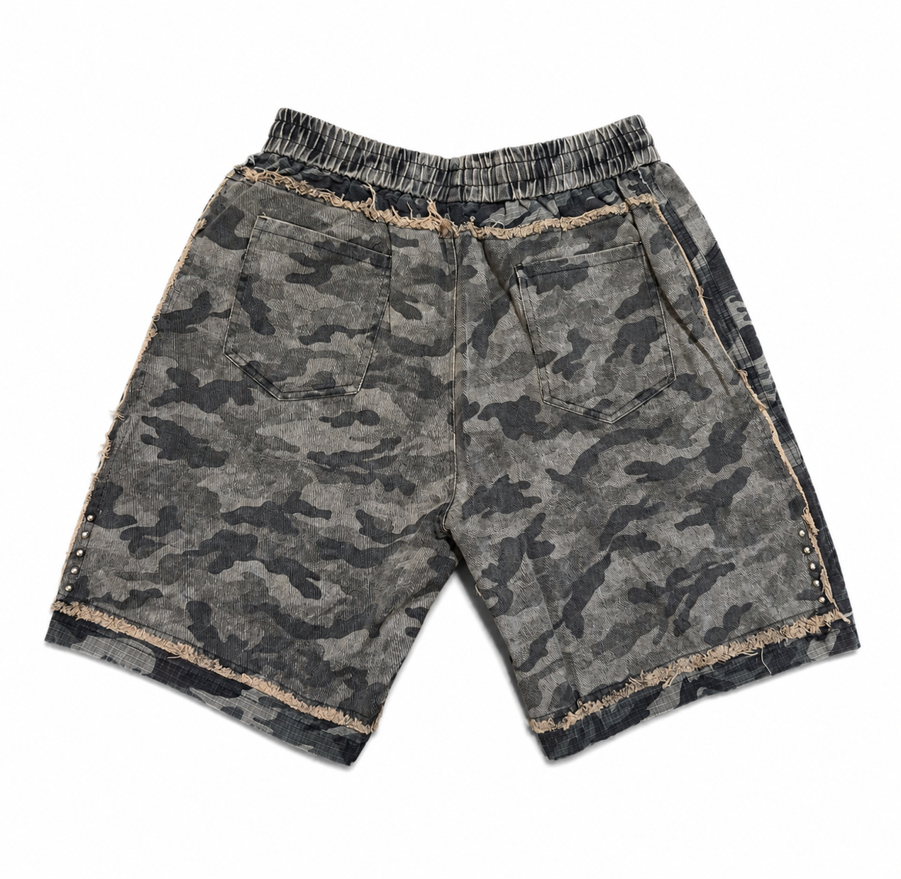 Washed Military Cargo Shorts