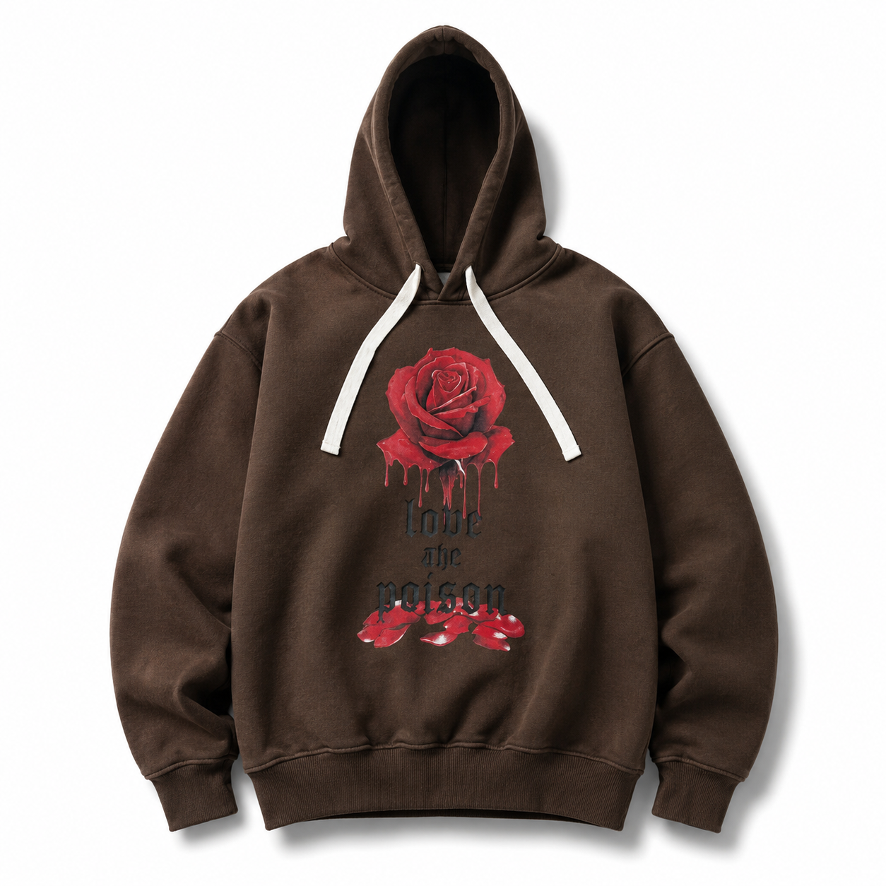 BROWN HOODIE ROSE