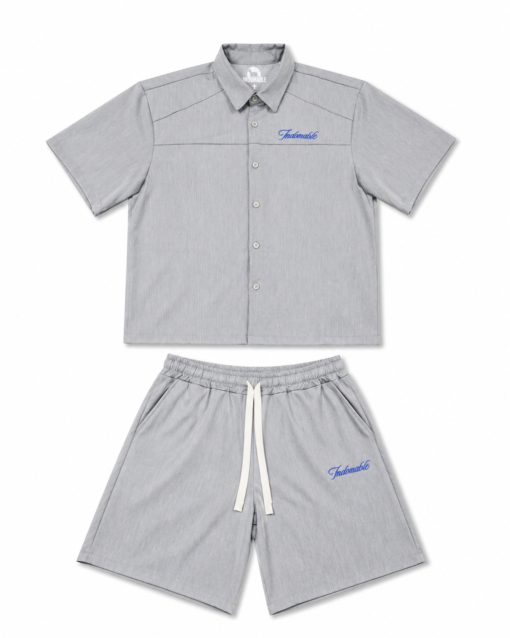 Coordinato Oversize Ricamo Indomable Blu Elettrico