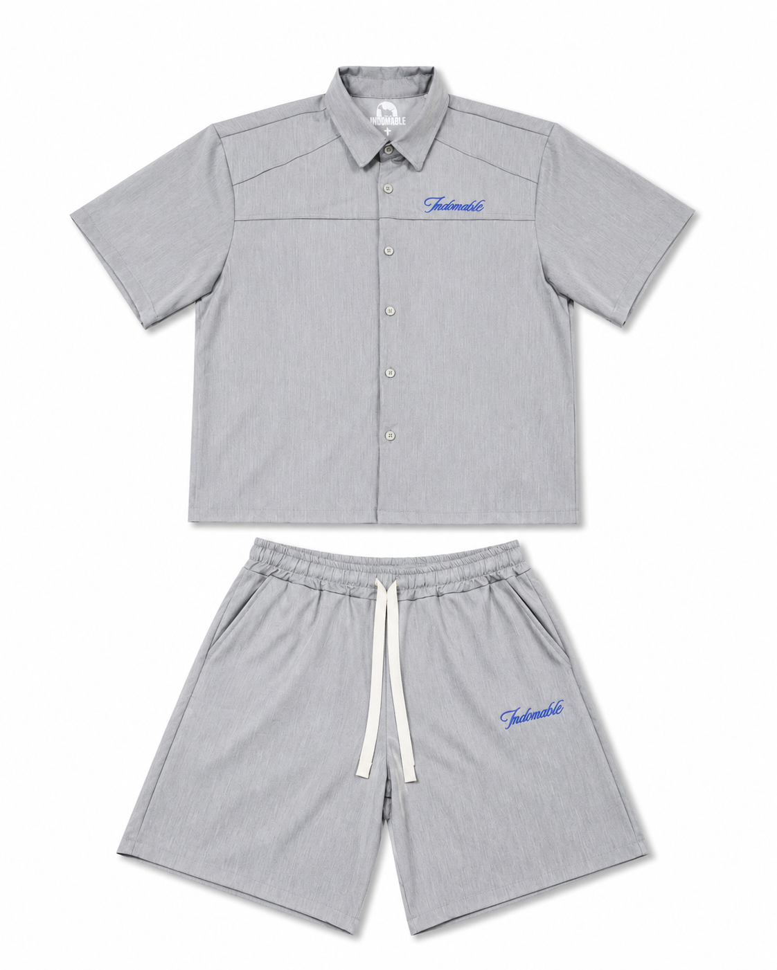 Coordinato Oversize Ricamo Indomable Blu Elettrico