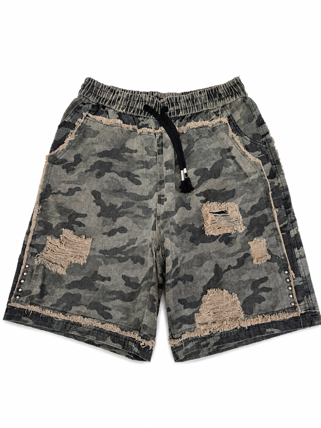 Washed Military Cargo Shorts