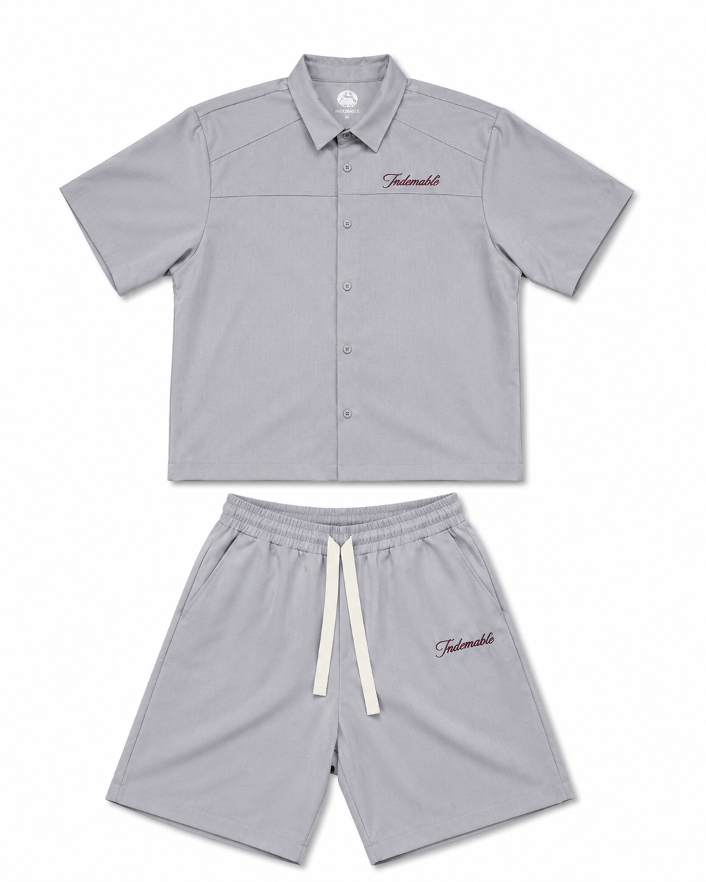 Coordinato Oversize  Ricamo Indomable Bordeaux