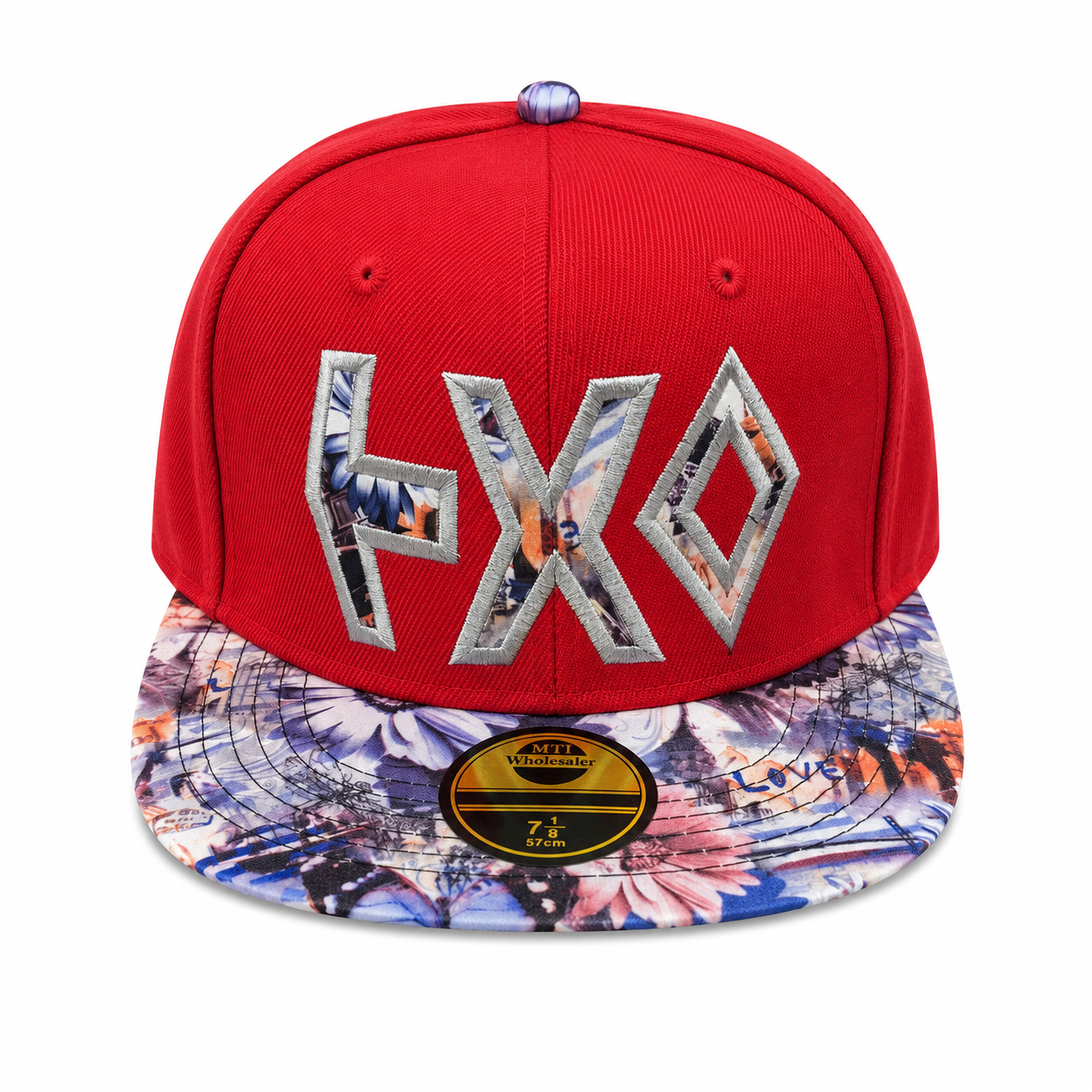 Cappello Red Embroidered