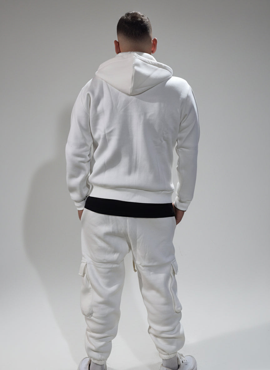 Tuta Cargo ZIP/ Bianco-Grigio